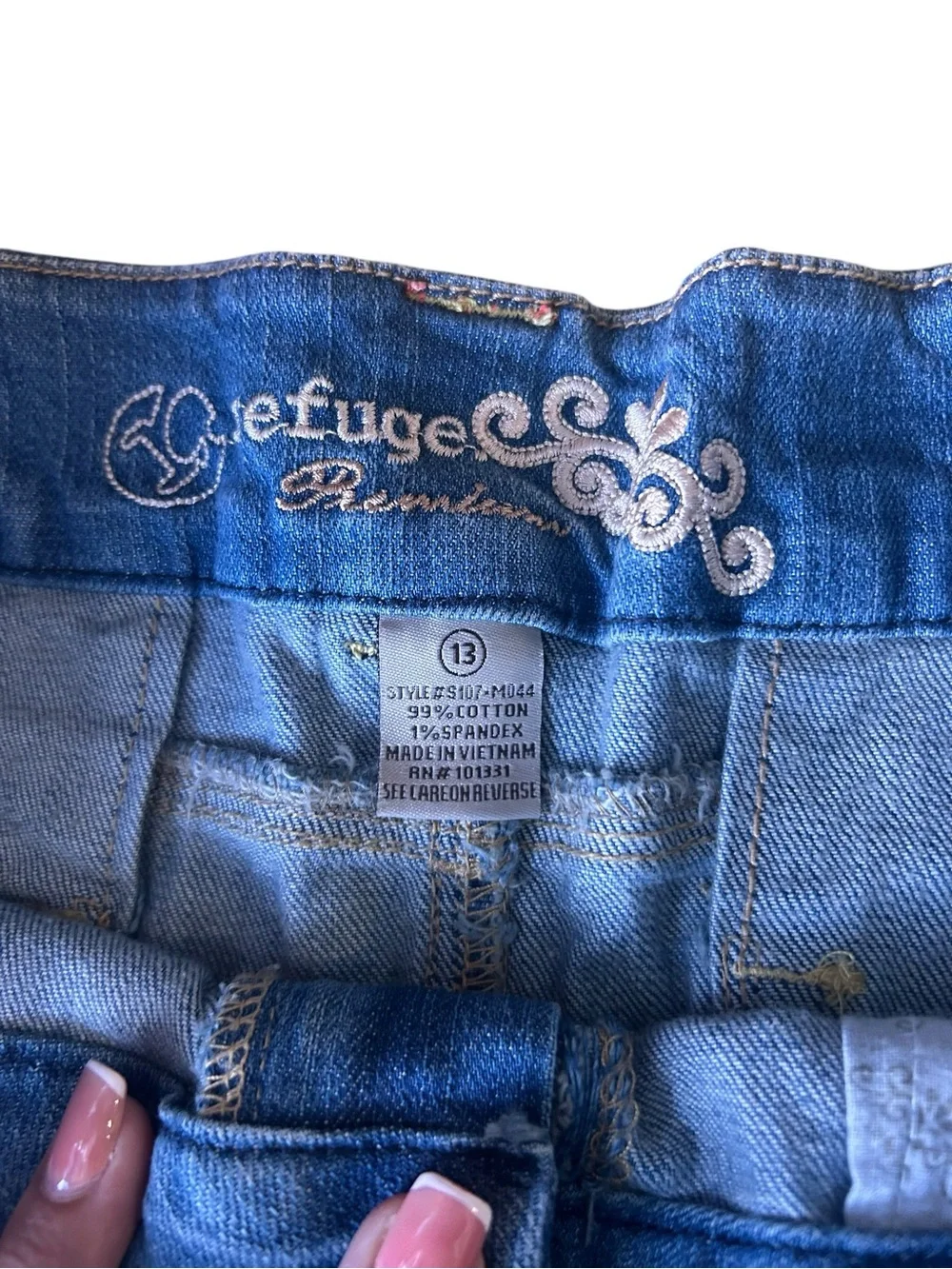 refuge Blue Denim Mini Skirt